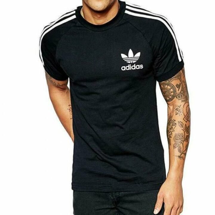 Adidas 3 Stripes fekete férfi póló