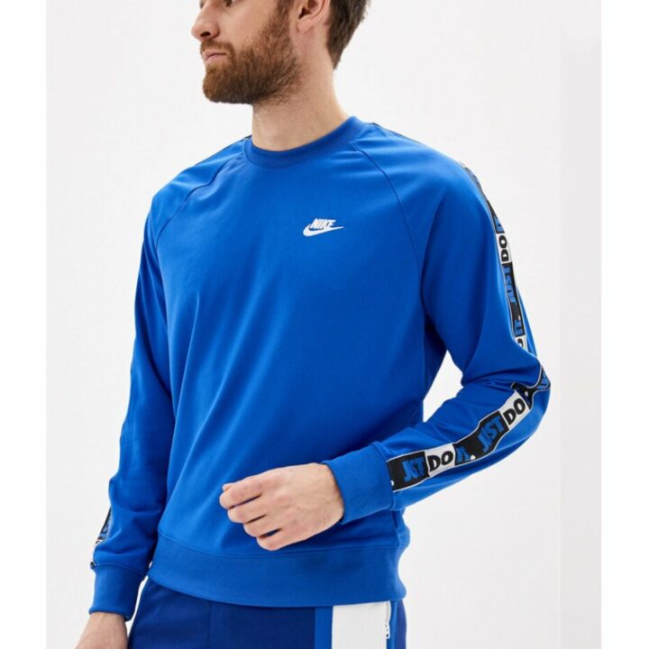 Nike M NSW JDI CREW PK kék férfi pulóver
