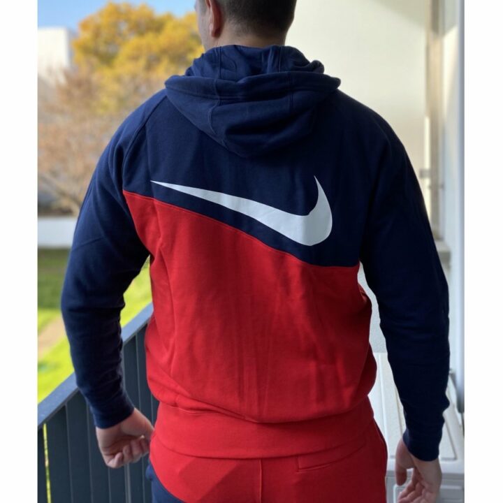 Nike piros férfi pulóver
