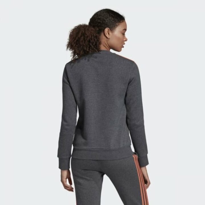Adidas ESSENTIALS 3 STRIPES szürke női pulóver