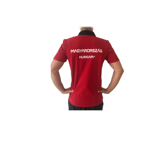 Adidas magyar címeres piros férfi póló