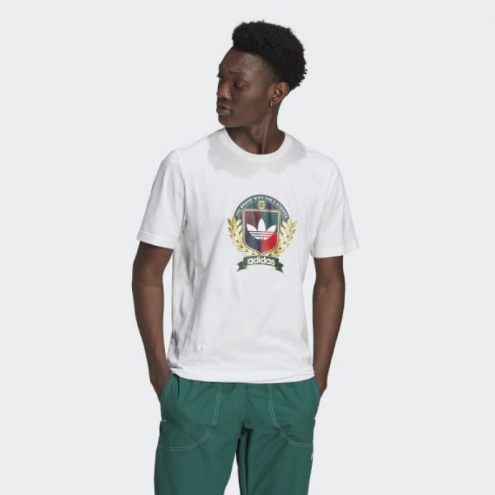 Adidas Crest fehér férfi póló