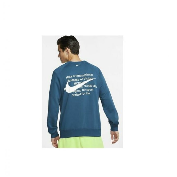 Nike Swoosh kék férfi pulóver