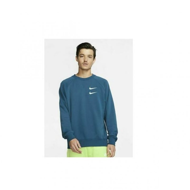 Nike Swoosh kék férfi pulóver