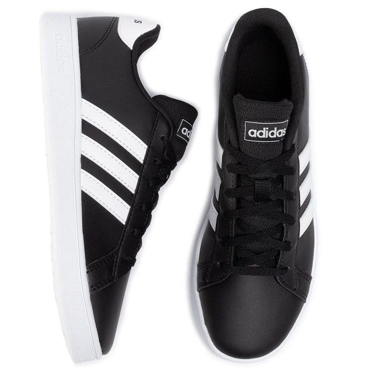 Adidas Grand Court K fekete utcai cipő