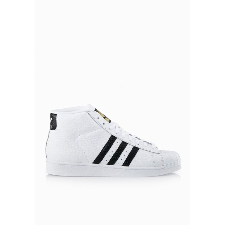 Adidas Originals PRO MODEL Mid-Cut Shoes White-Black Men's Stripe ...