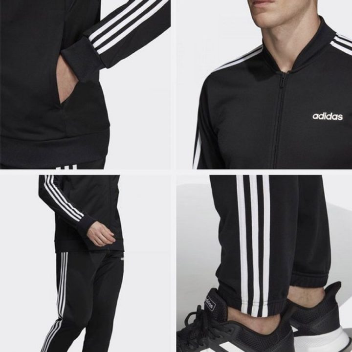 Adidas 3 Stripes fekete férfi melegítő együttes