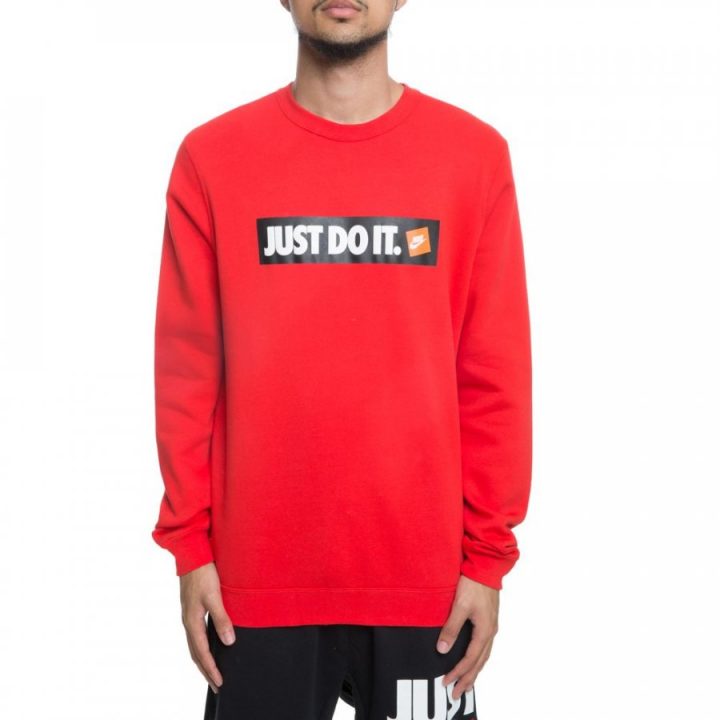 Nike Just Do It piros férfi pulóver
