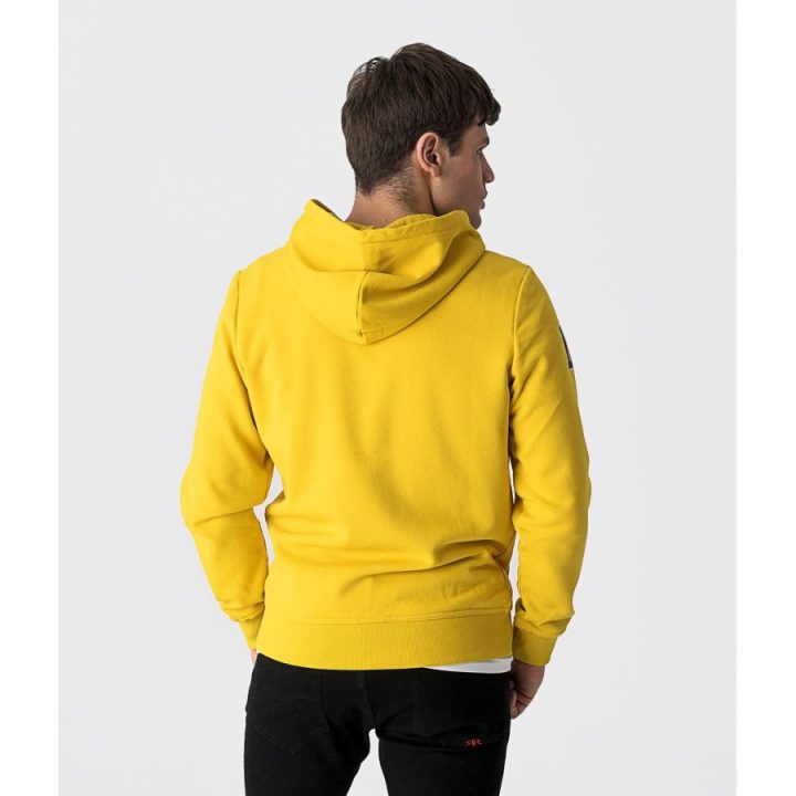 Retro LEO Hoodie sárga férfi pulóver