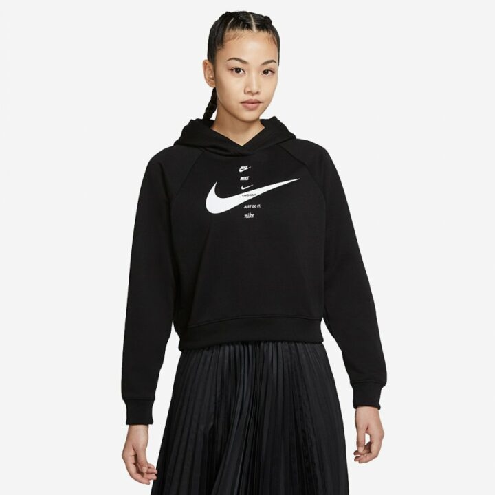 Nike Swoosh fekete női pulóver