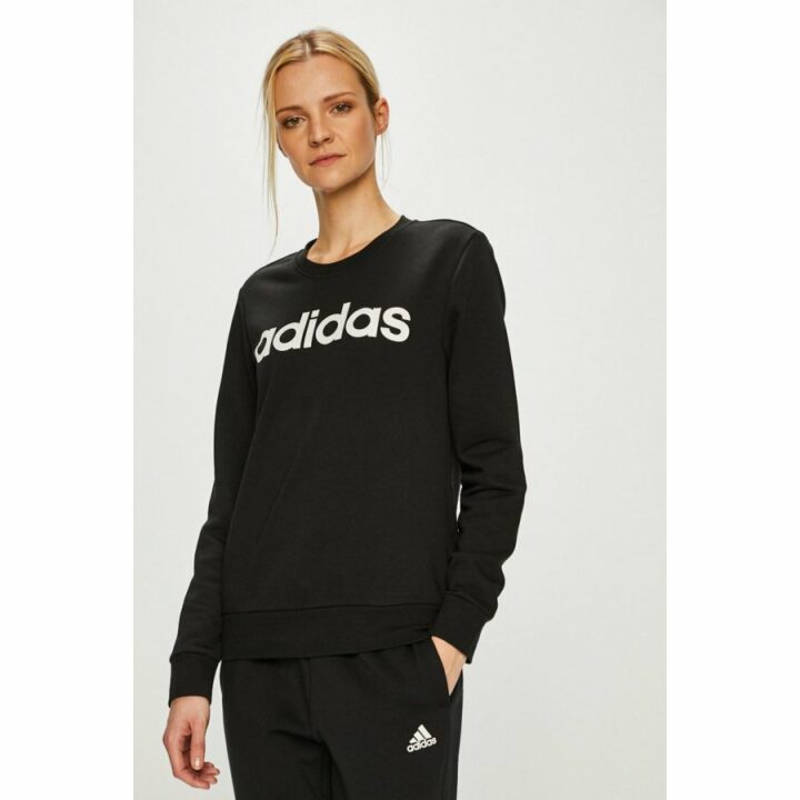 Adidas Essentials Linear fekete női pulóver