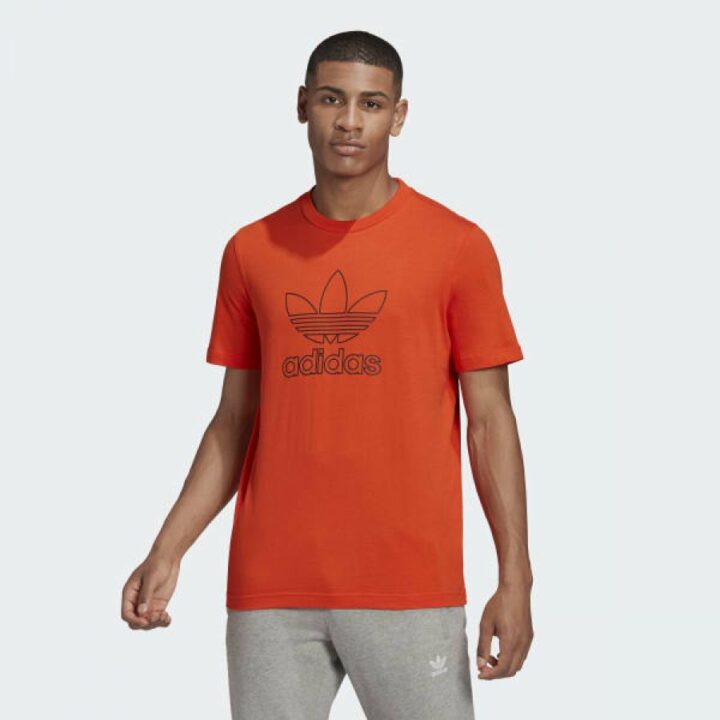 Adidas Trefoil narancs férfi póló