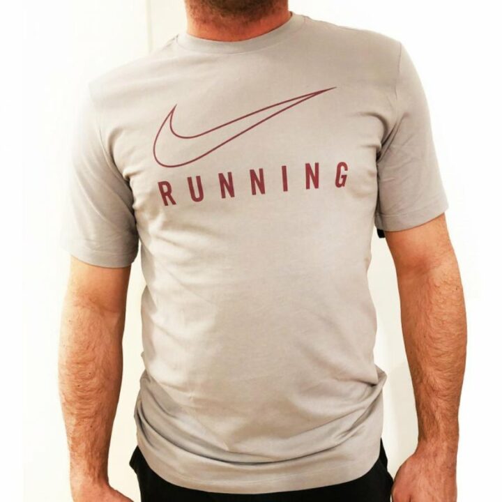 Nike Running szürke férfi póló
