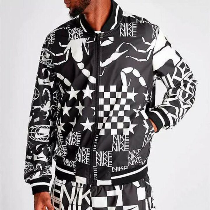 Nike Sportswear Printed fekete férfi dzseki