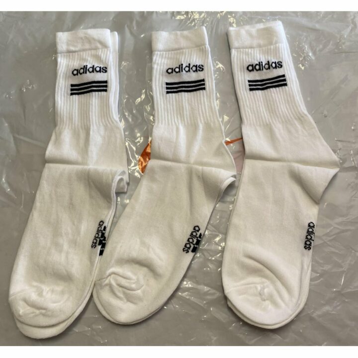 Adidas 3 pár fehér zokni