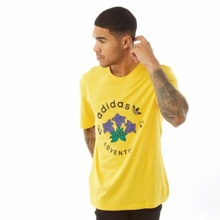 Adidas Adventure Graphic sárga férfi póló