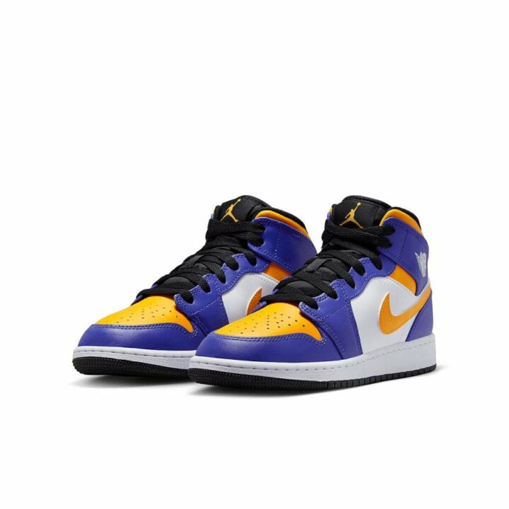 Jordan 1 Mid Lakers lila utcai cipő