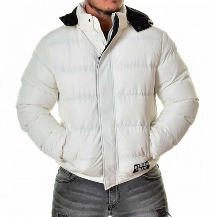 Retro fehér férfi kabát