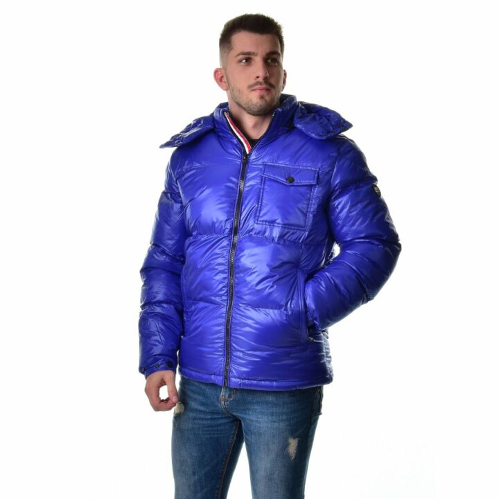 Retro JHON kék férfi kabát