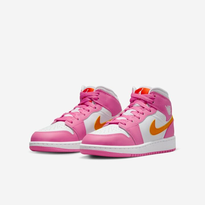 Jordan 1 Mid Pinksicle Safety Orange rózsaszín utcai cipő