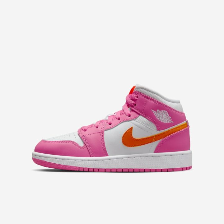 Jordan 1 Mid Pinksicle Safety Orange rózsaszín utcai cipő