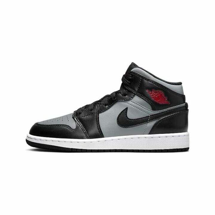 Jordan 1 MID Shadow Red fekete utcai cipő