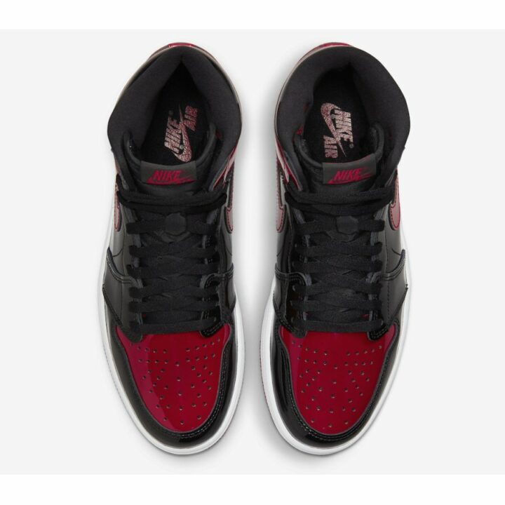 Jordan 1 Retro High OG Patent Bred fekete férfi utcai cipő