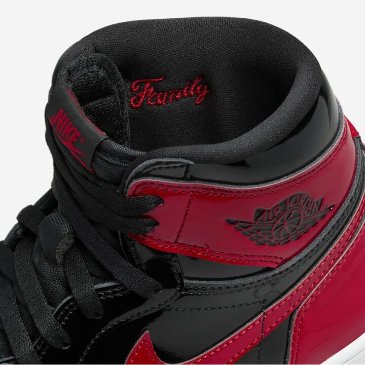 Jordan 1 Retro High OG Patent Bred fekete férfi utcai cipő
