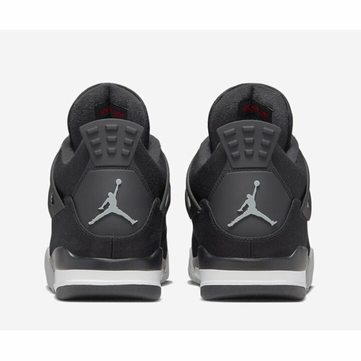 Jordan 4 Black Canvas fekete férfi utcai cipő