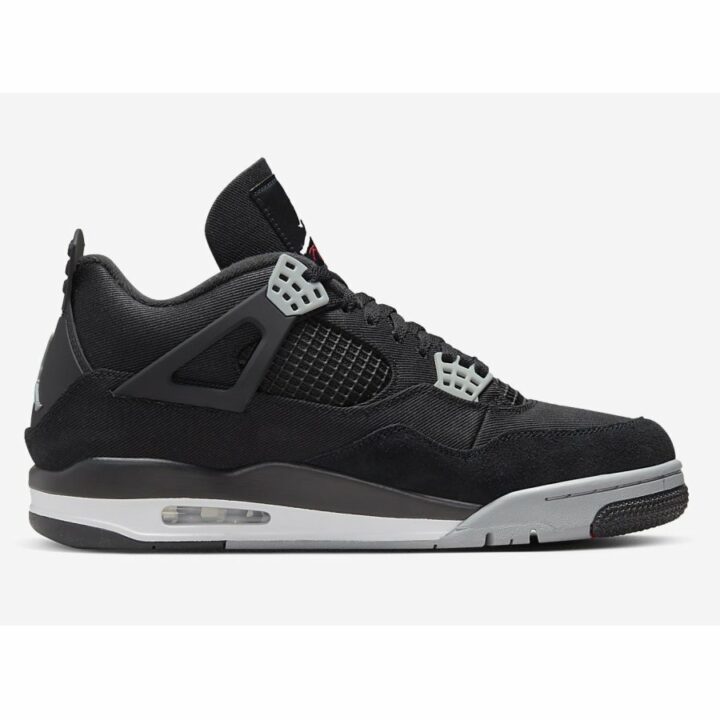 Jordan 4 Black Canvas fekete férfi utcai cipő
