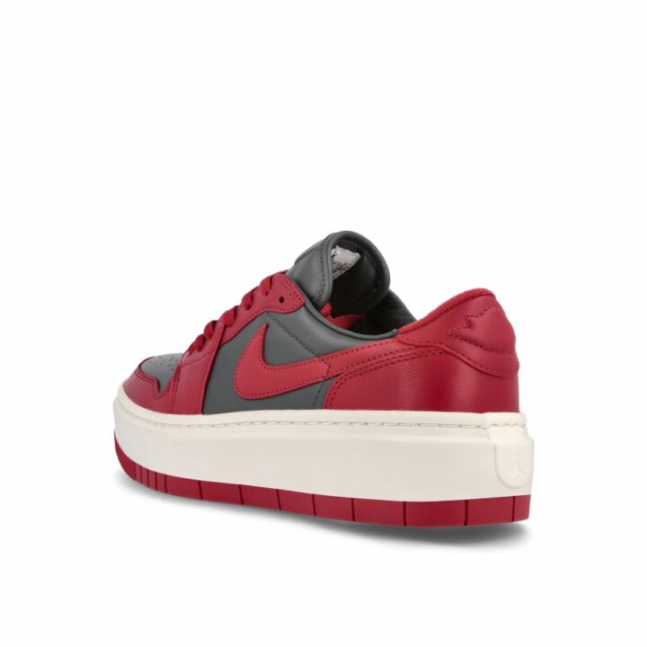 Jordan 1 Elevate Low Dark Grey Varsity Red piros női utcai cipő