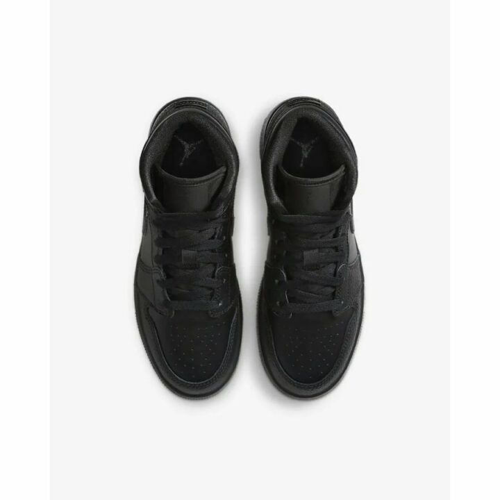 Jordan 1 MID Triple Black fekete utcai cipő