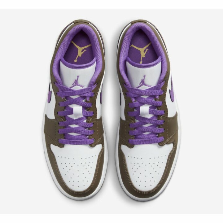 Jordan 1 Low Purple Mocha barna férfi utcai cipő