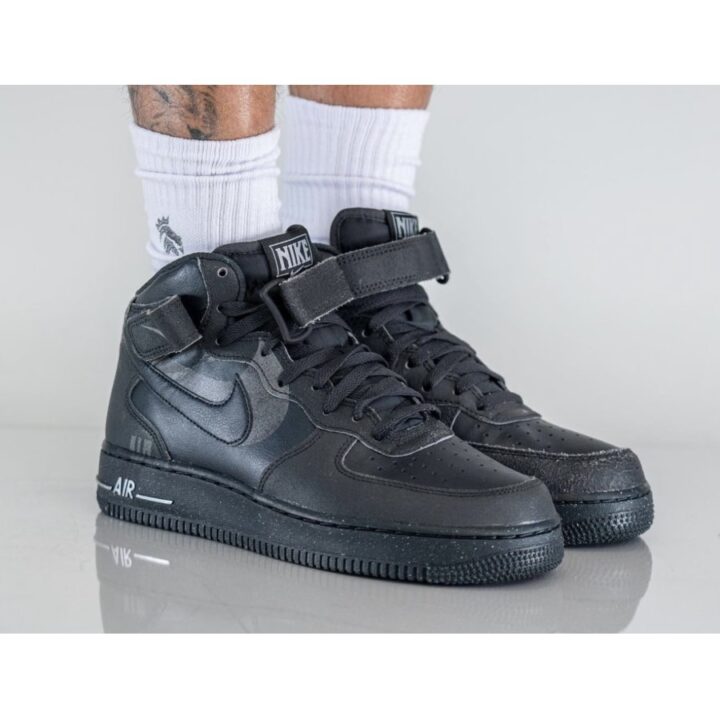 Nike Air Force 1 Mid fekete férfi utcai cipő