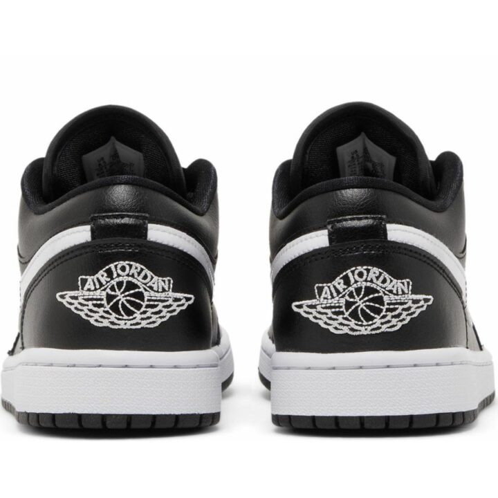 Jordan 1 Low Black White fekete utcai cipő