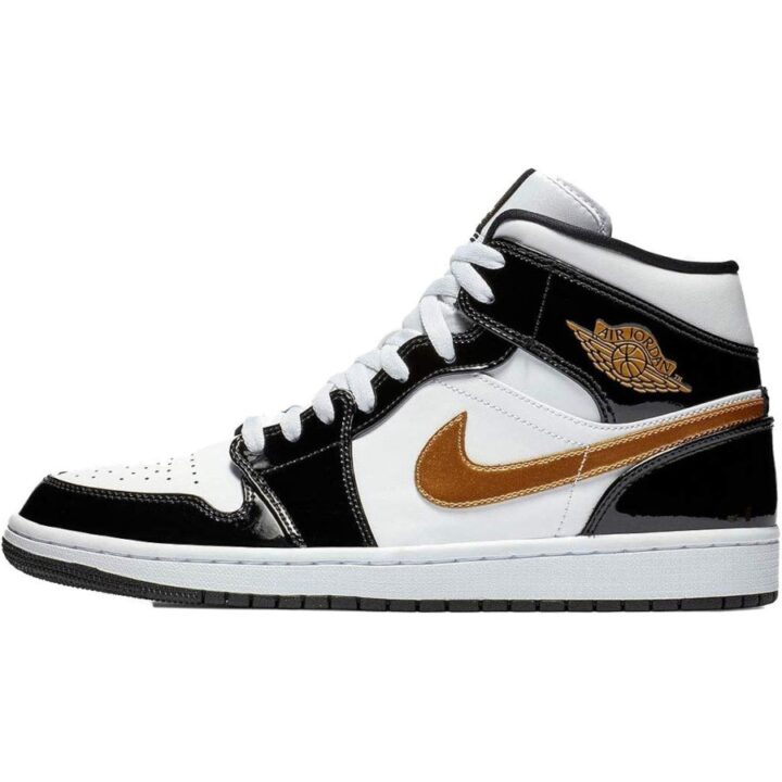 Jordan 1 MID Black Gold fekete férfi utcai cipő