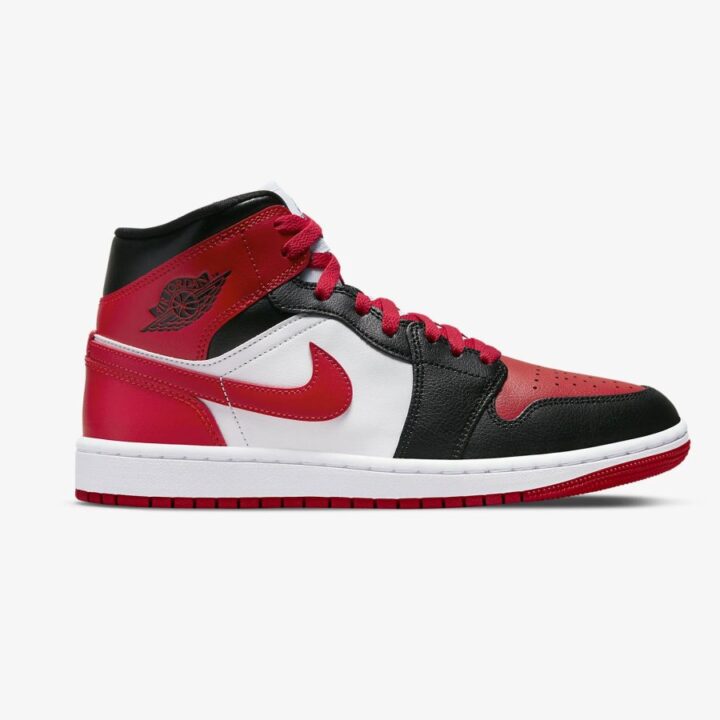 Jordan 1 MID Alternate Bred Toe piros utcai cipő