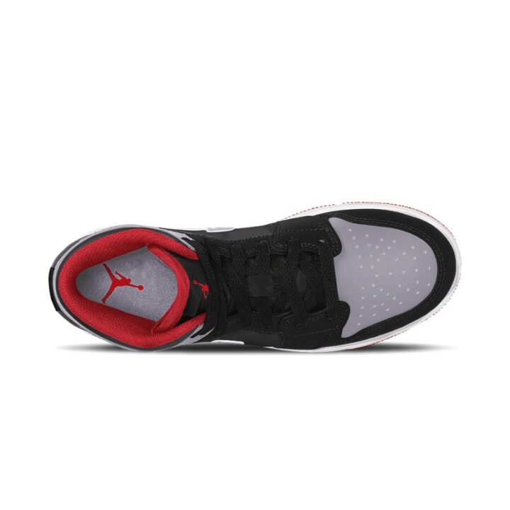 Jordan 1 MID Black Grey Red fekete férfi utcai cipő