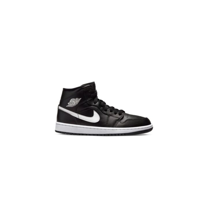 Jordan 1 MID Black White fekete utcai cipő