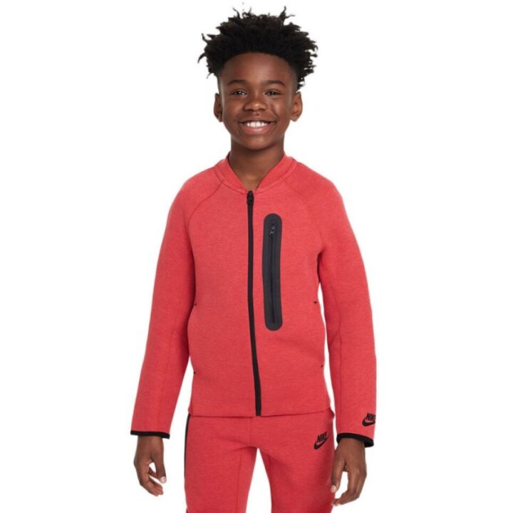 Nike Tech Fleece piros fiú pulóver