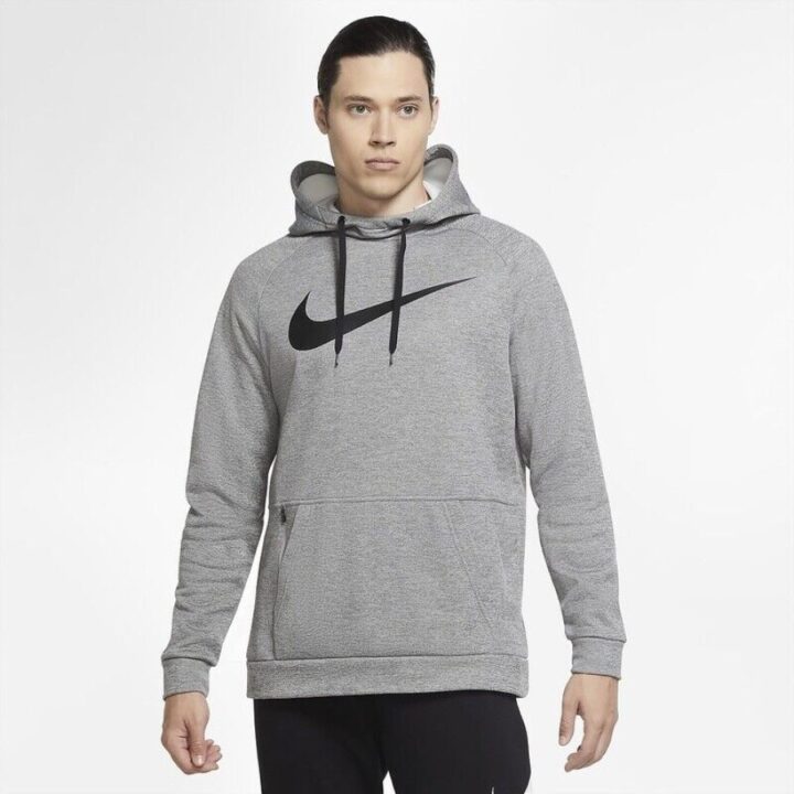 Nike Therma szürke férfi pulóver