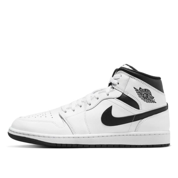 Jordan 1 MID White Black fehér férfi utcai cipő