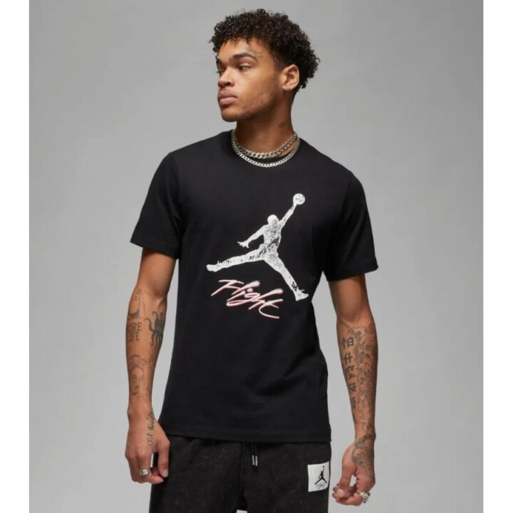 Jordan Essentials fekete férfi póló