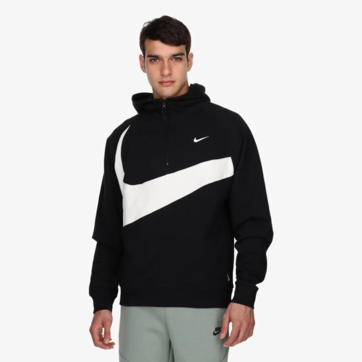 Nike Swoosh Zip fekete férfi pulóver