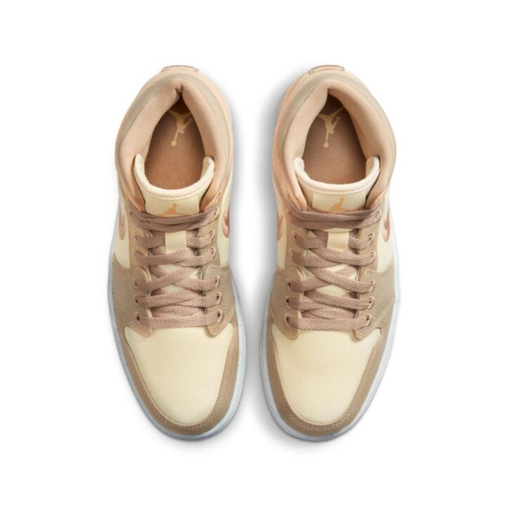 Jordan 1 MID Canvas Khaki bézs férfi utcai cipő