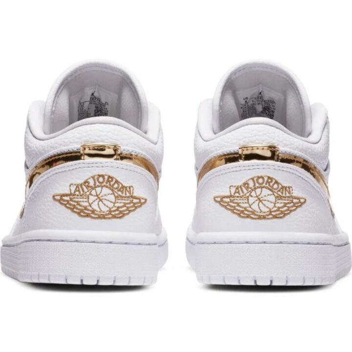 Jordan 1 Low White Metallic Gold fehér utcai cipő