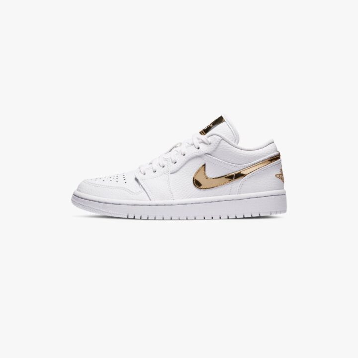 Jordan 1 Low White Metallic Gold fehér utcai cipő