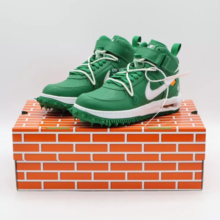 Nike Air Force 1 Mid OFF-White Pine Green zöld utcai cipő