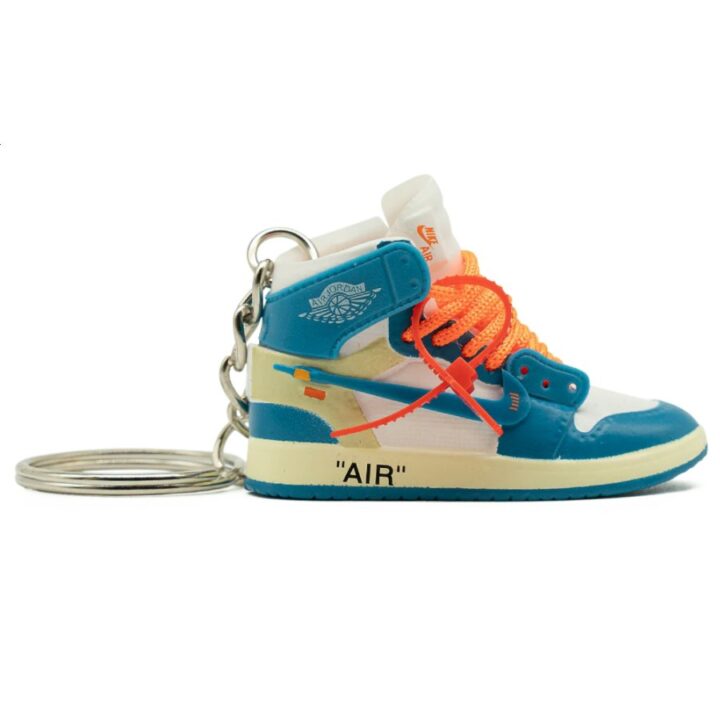 Jordan Off-White x Air Jordan 1 High UNC kék kulcstartó